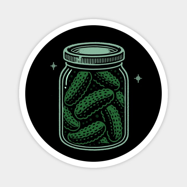 Pickle Jar Magnet by CreativeSage